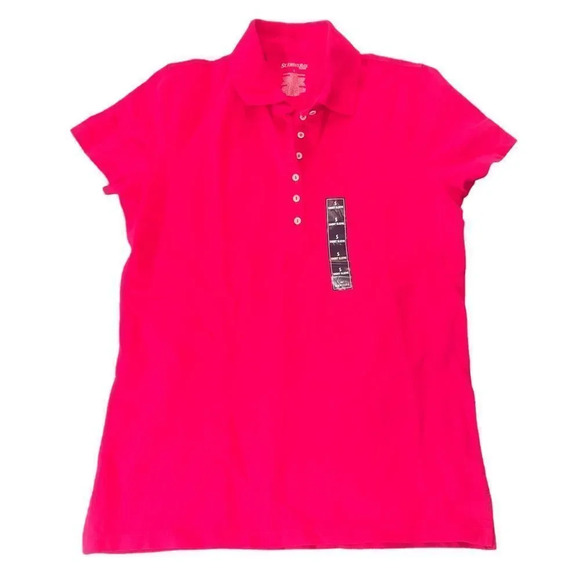NWOT St. John's Bay Bright Pink Size Small Polo‎ - Picture 1 of 3